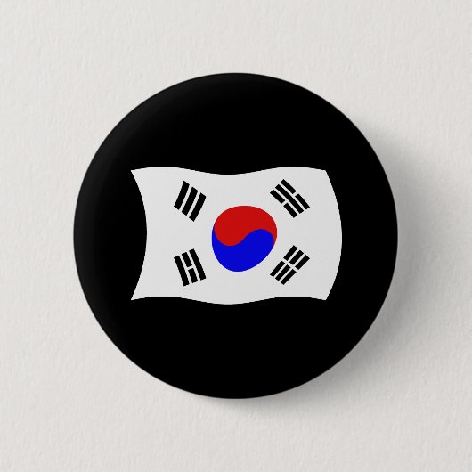 Zuid-Korea Vlag Knop Ronde Button 5,7 Cm (Voorkant)