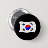 Zuid-Korea Vlag Knop Ronde Button 5,7 Cm (Voorkant /achterkant)