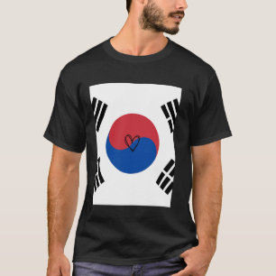 Zuid-Korea Vlag Koreaans Hart Trots Erfgoed Natie T-shirt