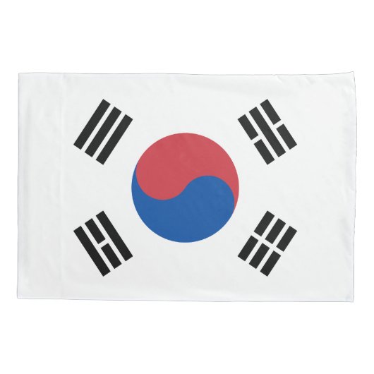 Zuid-Korea Vlag Kussensloop (Achterkant)