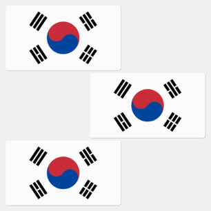 Zuid-Korea Vlag Labels