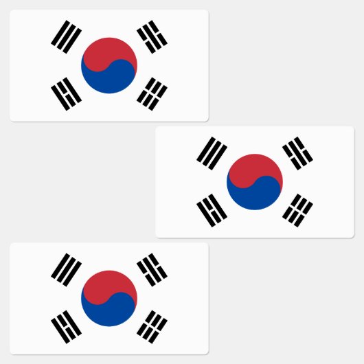 Zuid-Korea Vlag Labels (Groep)