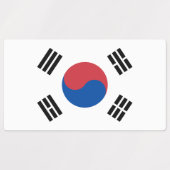 Zuid-Korea Vlag Labels (Design 1)