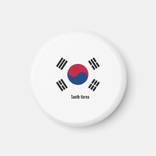 Zuid-Korea Vlag Magneet (Voorkant)