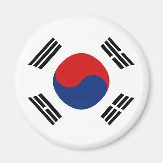 Zuid-Korea Vlag magneet (Voorkant)