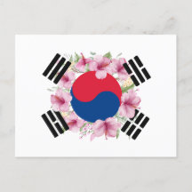 Zuid-Korea vlag Mugunghwa Briefkaart