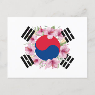Zuid-Korea vlag Mugunghwa Briefkaart