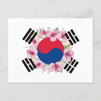 Zuid-Korea vlag Mugunghwa Briefkaart