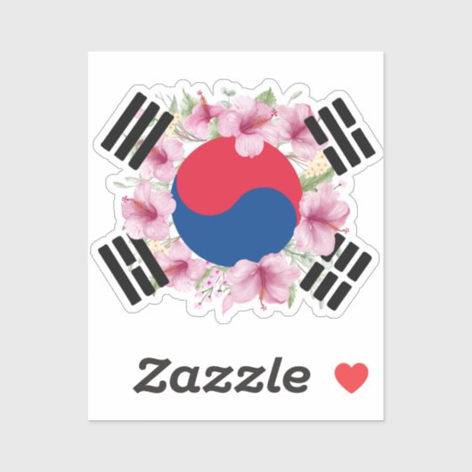 Zuid-Korea vlag Mugunghwa Vinyl Sticker (Vel)