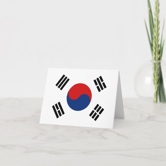 Zuid-Korea Vlag Notitiekaart (Voorkant)