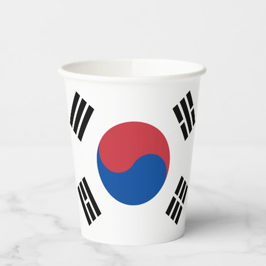 Zuid-Korea Vlag Papieren Bekers (Links)