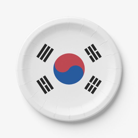 Zuid-Korea Vlag Papieren Bordje (Voorkant)