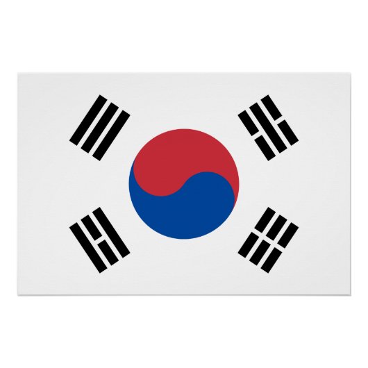 Zuid-Korea Vlag Perfect Poster (Voorkant)