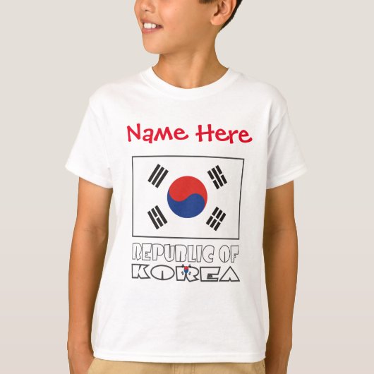 Zuid-Korea Vlag Persoonlijk T-shirt (Voorkant)