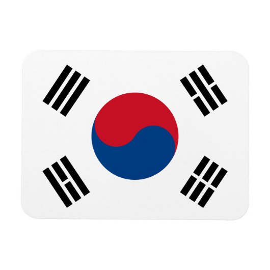 Zuid-Korea Vlag Premium Magnet Magneet (Horizontaal)