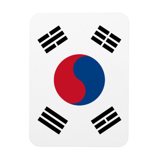Zuid-Korea Vlag Premium Magnet Magneet (Verticaal)