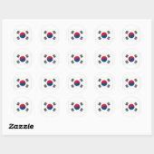 Zuid-Korea Vlag Producten Ronde Sticker (Vel)