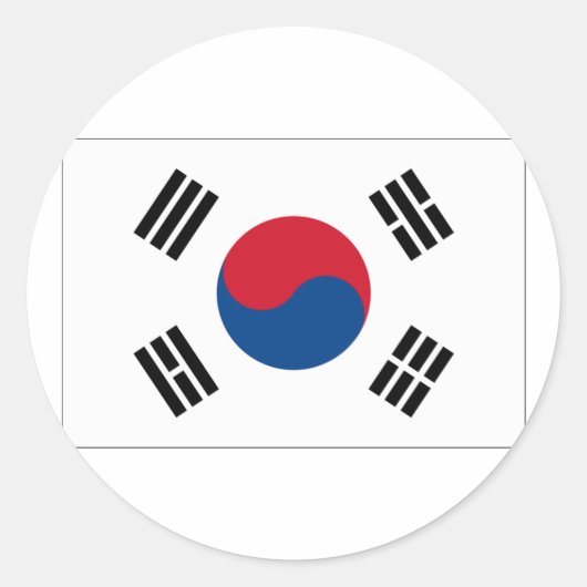 Zuid-Korea Vlag Producten Ronde Sticker (Voorkant)