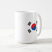 Zuid-Korea vlag roestvrij Koffiemok (Voorkant rechts)