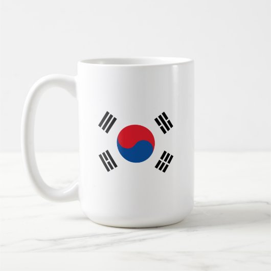 Zuid-Korea vlag roestvrij Koffiemok (Links)