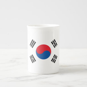 Zuid-Korea vlag roestvrij Porselein Kop