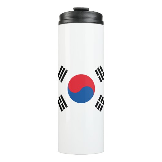Zuid-Korea vlag roestvrij Thermosbeker (Voorkant)