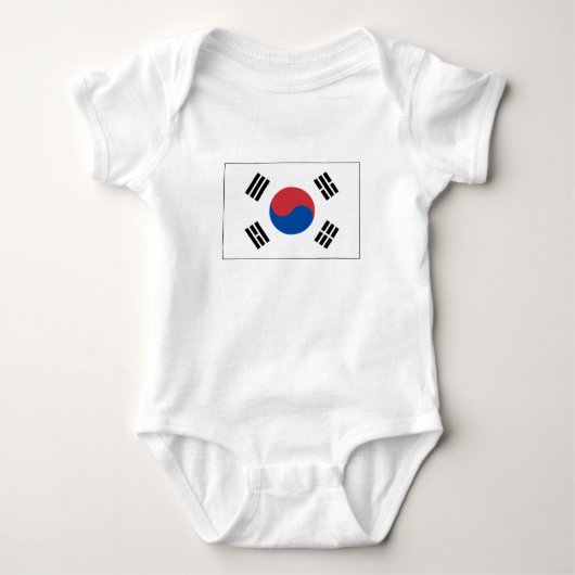 Zuid-Korea Vlag Romper (Voorkant)
