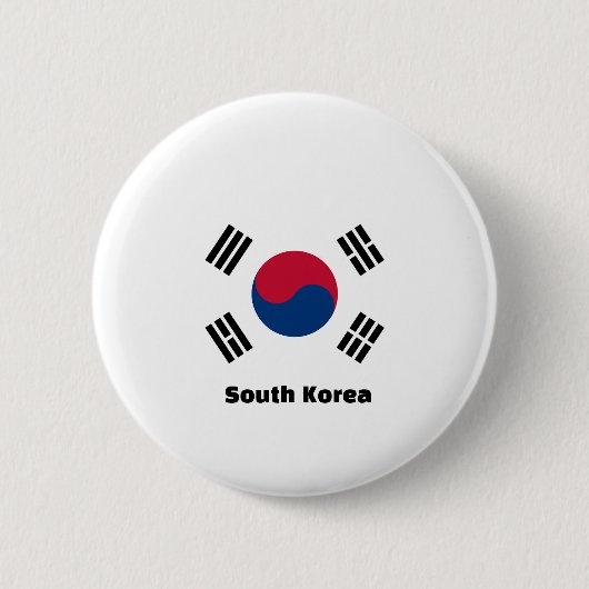 Zuid-Korea Vlag Ronde Button 5,7 Cm (Voorkant)
