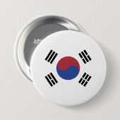 Zuid-Korea vlag Ronde Button 7,6 Cm (Voorkant /achterkant)