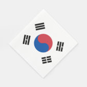 Zuid-Korea Vlag Servet (Hoek)
