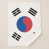 Zuid-Korea Vlag Sherpa Deken (Voorkant)