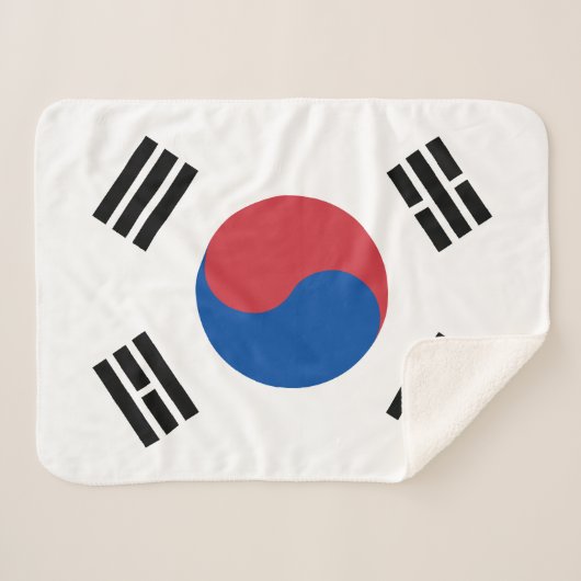 Zuid-Korea Vlag Sherpa Deken (Voorkant (horizontaal))