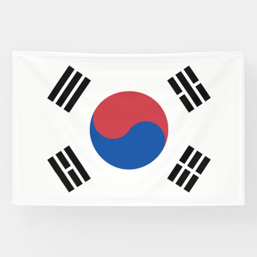 Zuid-Korea Vlag Spandoek (Horizontaal)