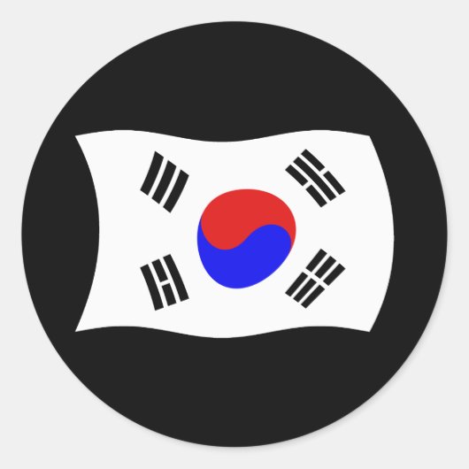 Zuid-Korea Vlag Sticker (Voorkant)