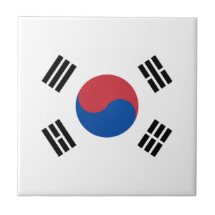 Zuid-Korea Vlag Tegeltje