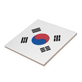 Zuid-Korea Vlag Tegeltje (Zijkant)