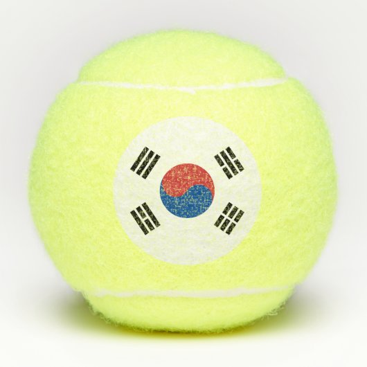 Zuid-Korea Vlag Tennisballen (Voorkant)