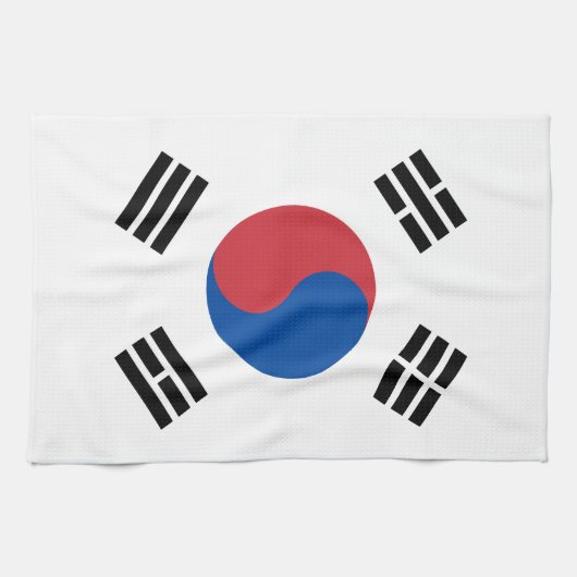 Zuid-Korea Vlag Theedoek (Horizontaal)