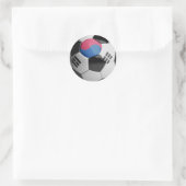 Zuid-Korea vlag Voetbal Ronde Sticker (Tas)