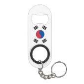 Zuid-Korea Vlag Witte Rode Blauwe Patriottisch  Mini Flessenopener (Achterkant)