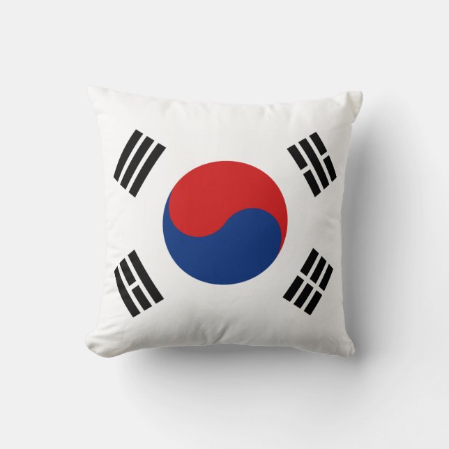 Zuid-Korea vlag x vlag Pillow Kussen (Voorkant)