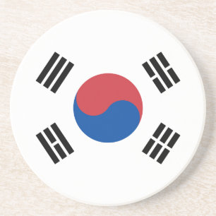 Zuid-Korea Vlag Zandsteen Onderzetter