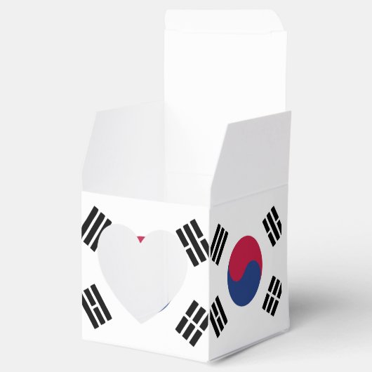 Zuid-Korea-vlaggenembleem Bedankdoosjes (Geopend)