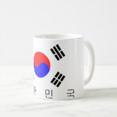 zuid - korea - vlaggenland koreaanse tekstnaam koffiemok (Voorkant rechts)