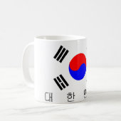 zuid - korea - vlaggenland koreaanse tekstnaam koffiemok (Voorkant links)