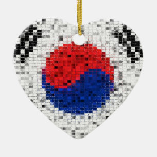 Zuid-Korea Vlagglitter-sierbloem Keramisch Ornament