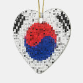 Zuid-Korea Vlagglitter-sierbloem Keramisch Ornament (Links)