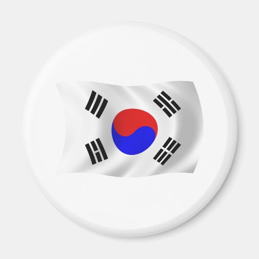 Zuid-Korea Vlagmagneet Magneet (Voorkant)