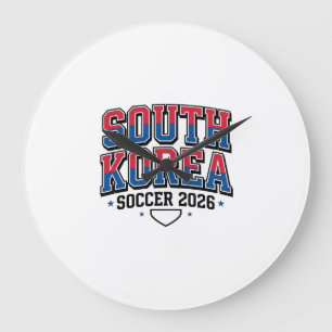 Zuid-Korea Voetbal 2026 Voetbal Vet Land Typogr Grote Klok
