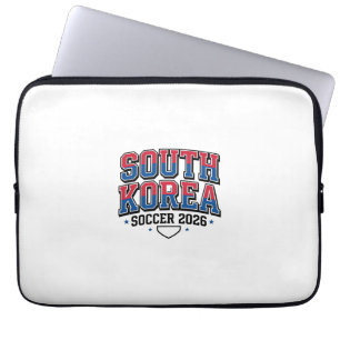 Zuid-Korea Voetbal 2026 Voetbal Vet Land Typogr Laptop Sleeve